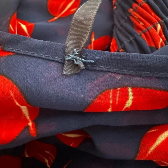 Misa Los Angeles Blue and Red Printed Dress Size XS - Picture 5 of 7